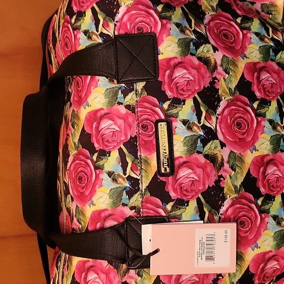 Juicy Couture Bags Black Multi Rose Juicy Couture Overnight Bag